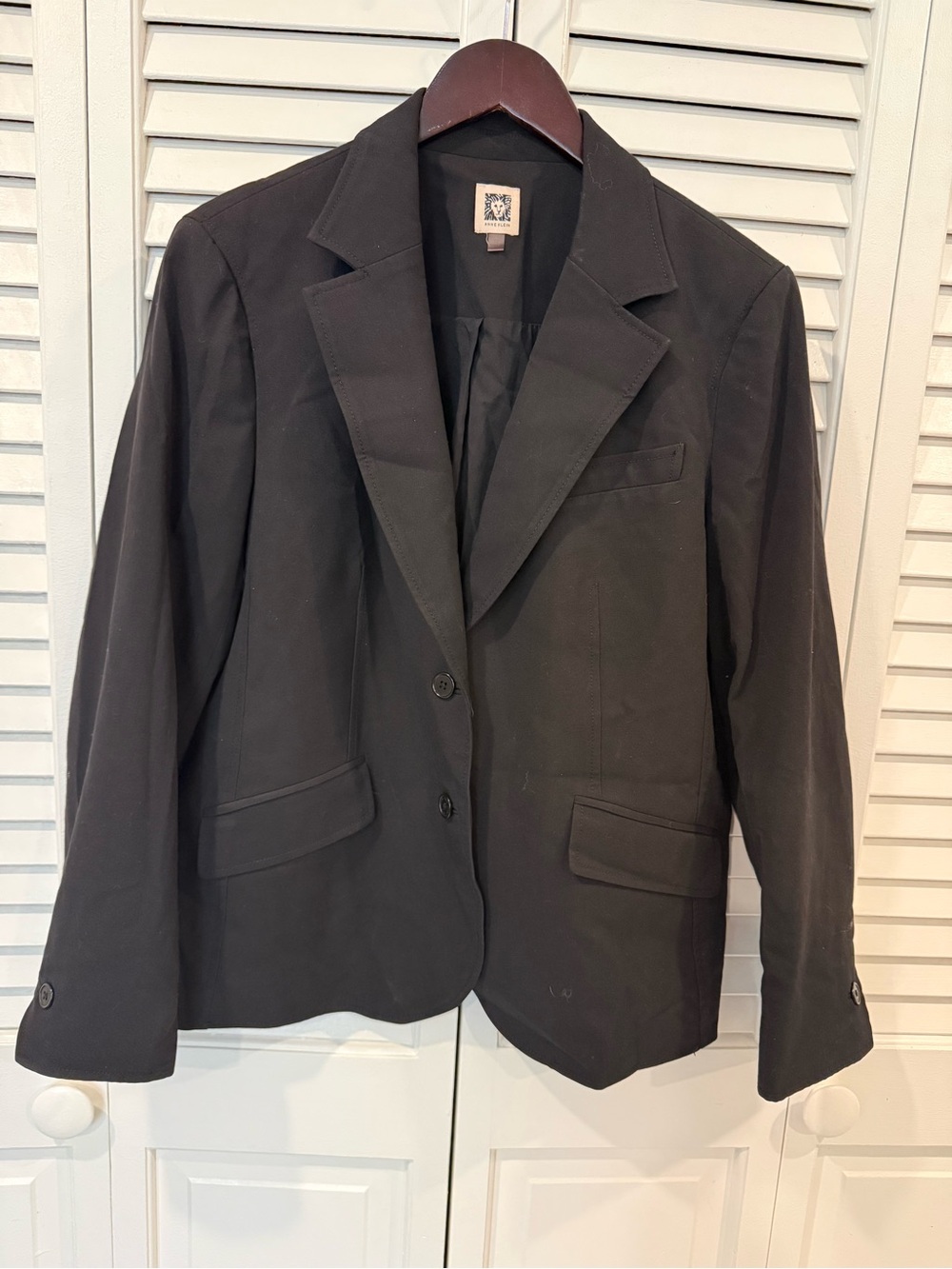 Anne Klein Classic Black Two-Button Blazer